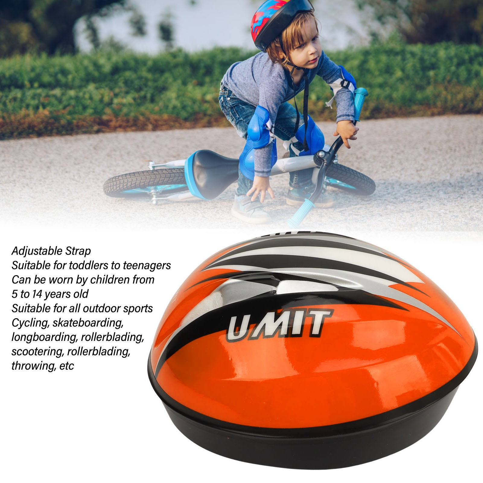 Baby Helmet For Bicycle Riding Helmet - Bike Helmet Blue, Orange & Red_img_4