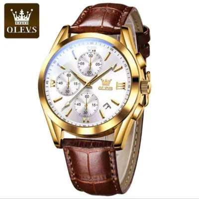 Stylish OLEVS Leather Band fashionable watch_img_0