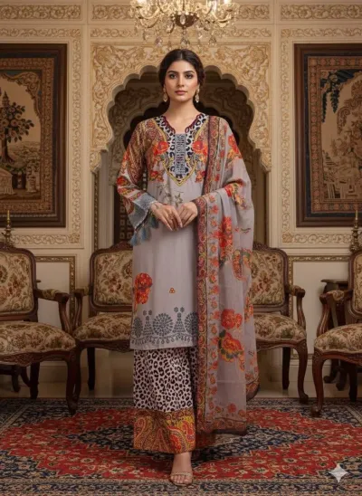 Digital Print Three Piece - LIGHT BROWN_img_0