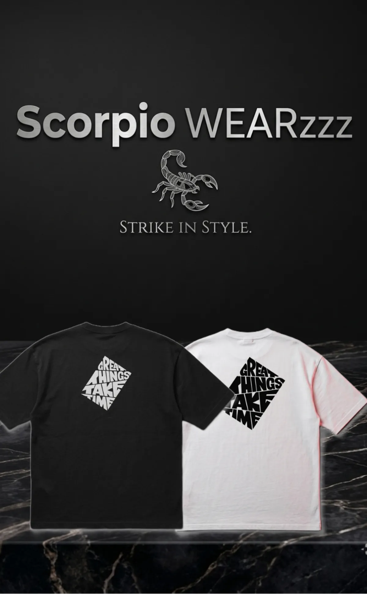 Premium Cotton Drop Shoulder T-shirt (GOOD THINGS TAKE TIME)