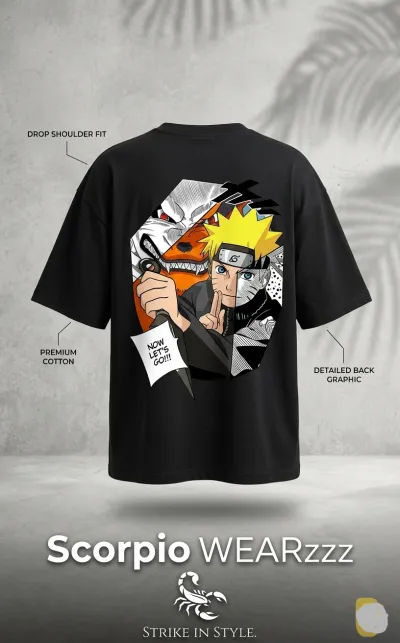 Premium Drop Shoulder T-shirt - NARUTO (Backside Design)_img_0