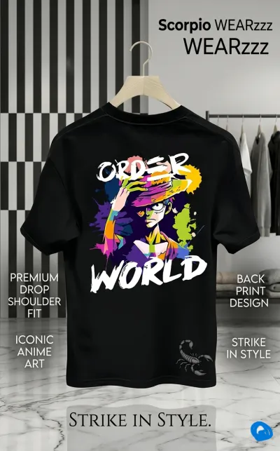 Premium Drop Shoulder T-shirt - LUFFY_img_2