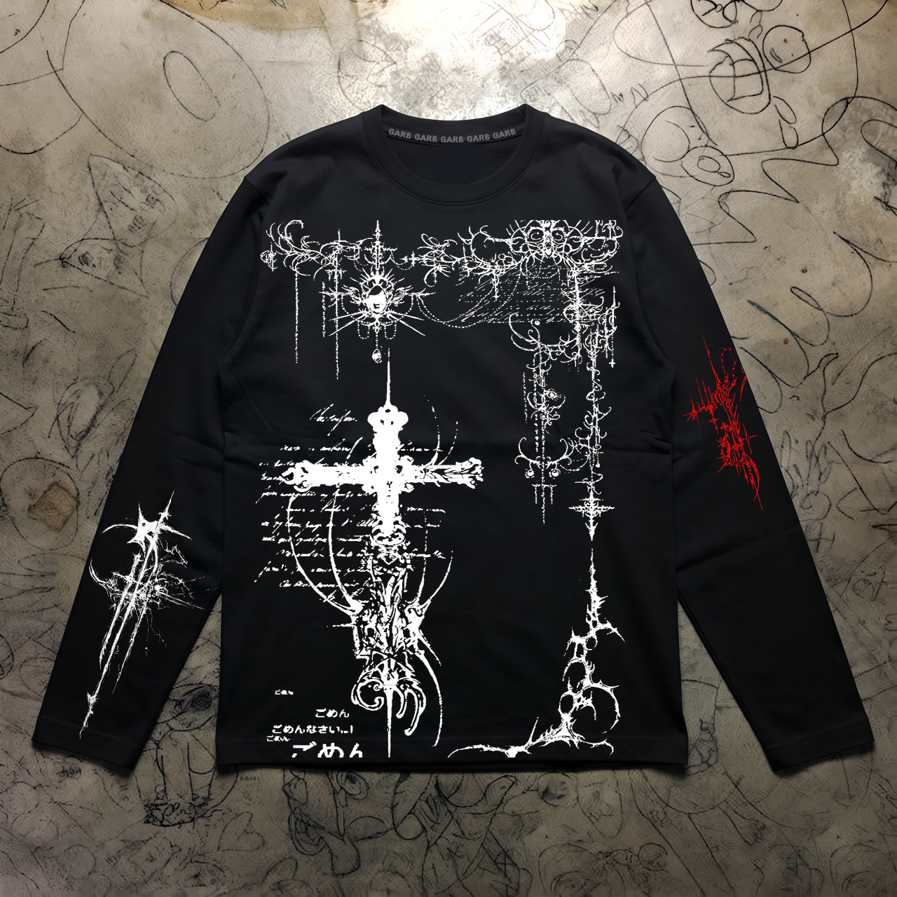 Black Gothic Full Sleeve Tee