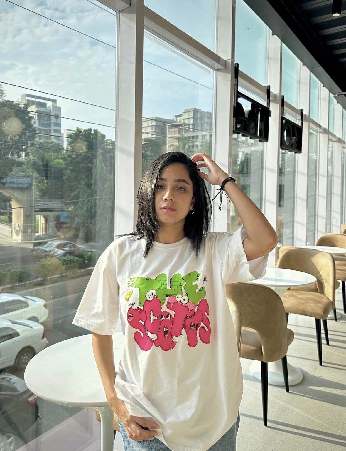 Travis Cactus Bothside printed Tee