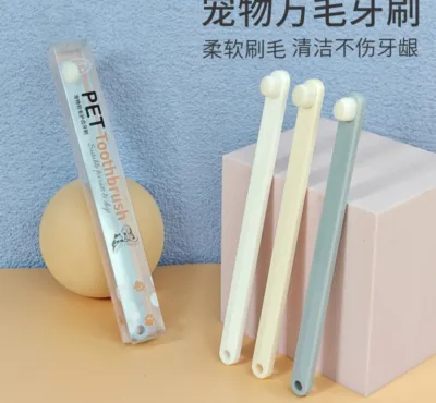 Pet Toothbrush for Cats and Dogs, Small Head, Soft Bristles, Interdental Brush,_img_0