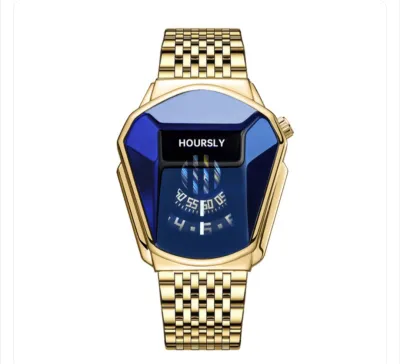 Watch Men's Douyin Hoursly Alloy Men's Watch Motorcycle Personalized Watch Waterproof Watch Quartz Watch_img_0