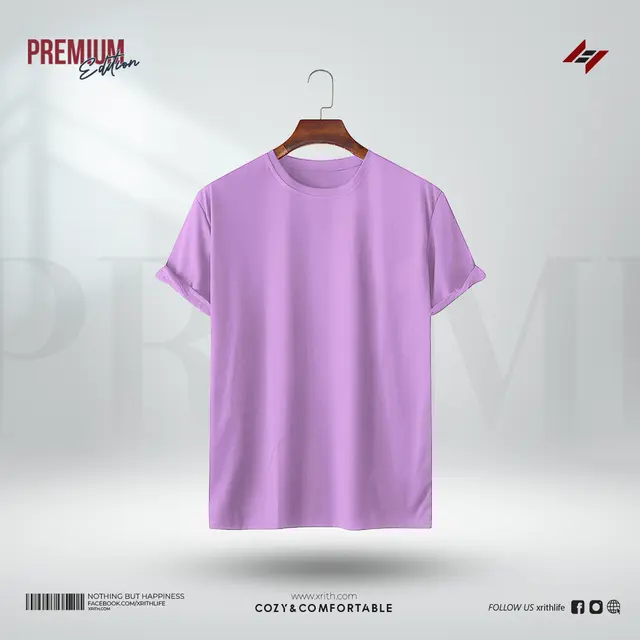 Lavender Premium Solid T-Shirt - Image 1