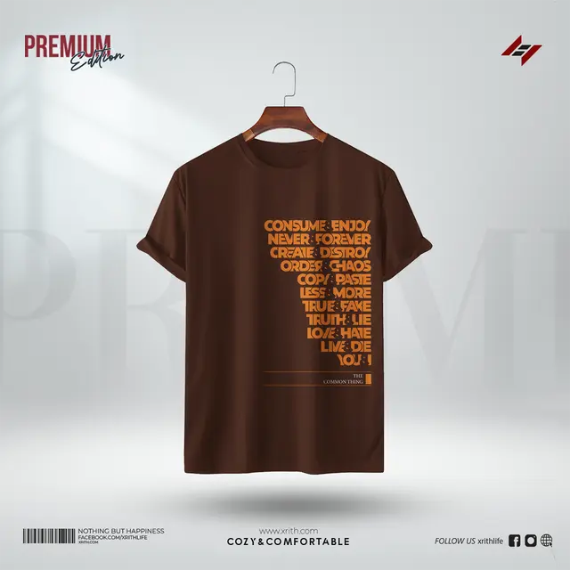Premium Printed T-Shirt -Common-Things