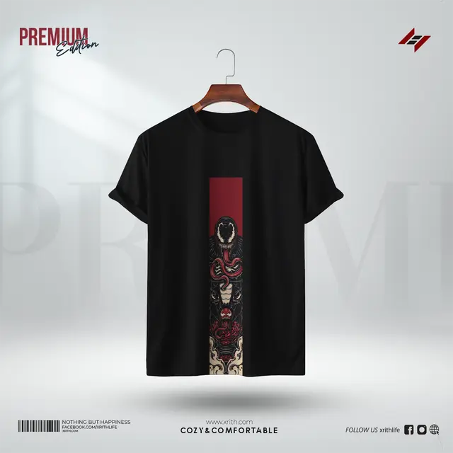 Premium Printed T-Shirt - Venom