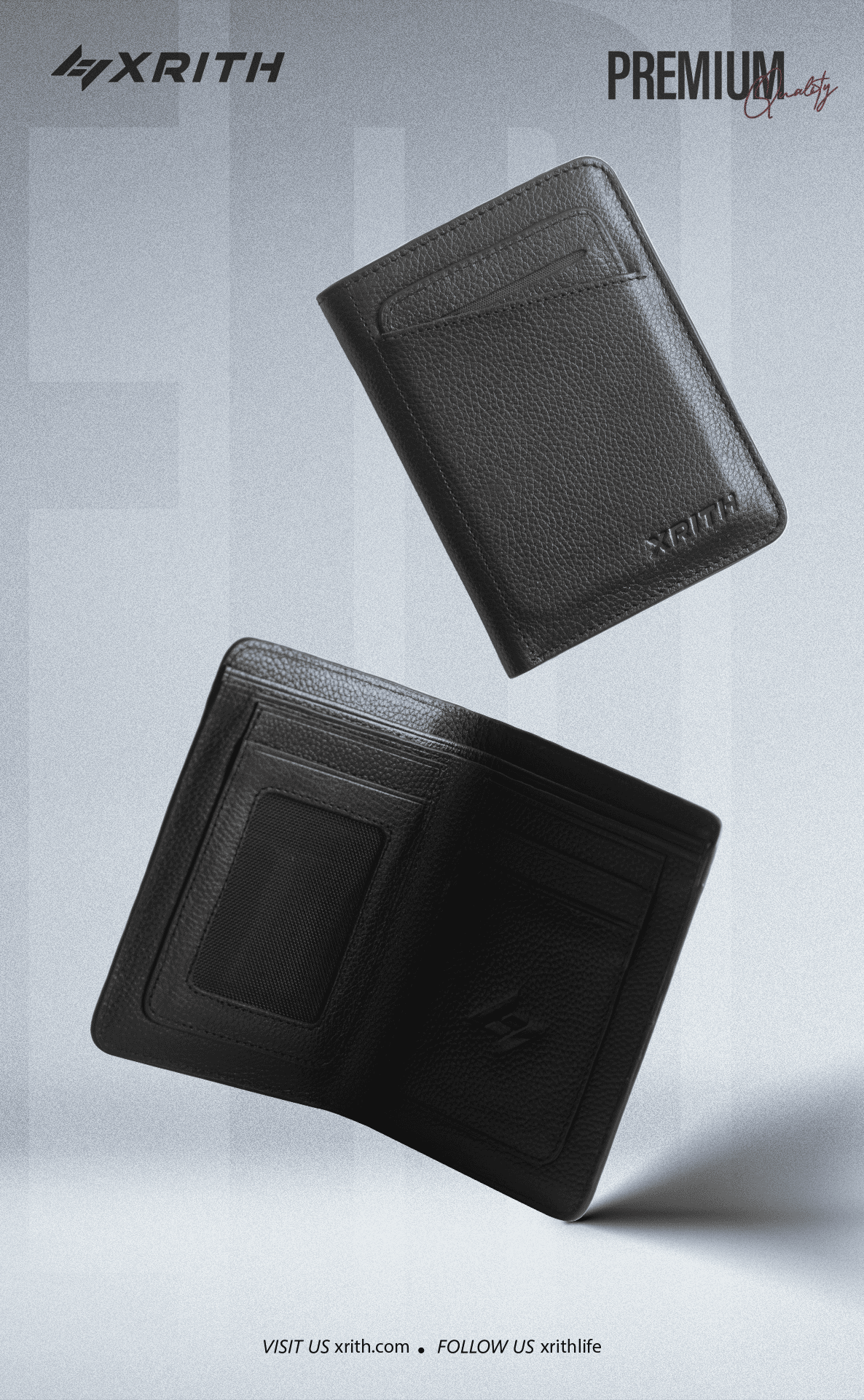 Men’s Premium Wallet — Ebony - Image 1
