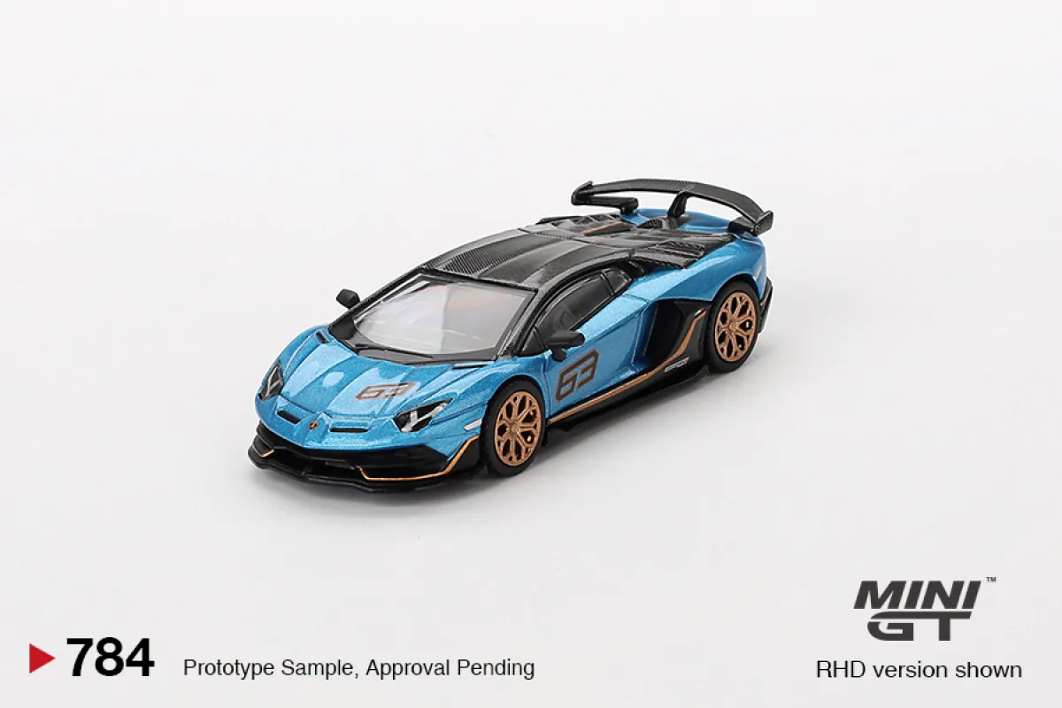MiniGT - Lamborghini Aventador SVJ 63 Blu Aegir