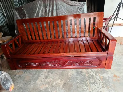 মেহগনি কাঠের প্রিমিয়াম সোফা কাম বেড without foam cover ফোম ছাড়া (Sofa cum Bed)_img_0
