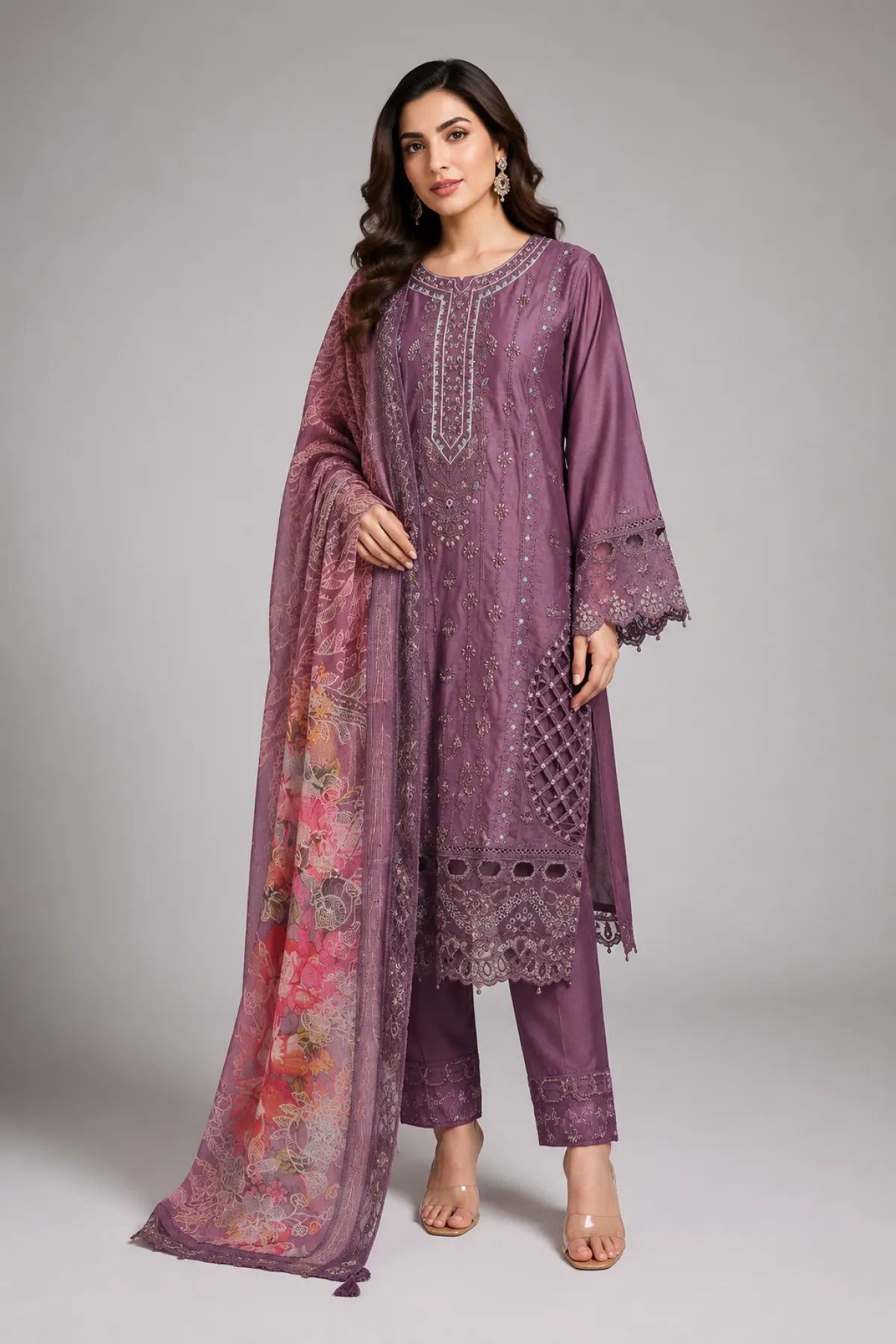 Trendy Cotton 3 Piece Suit