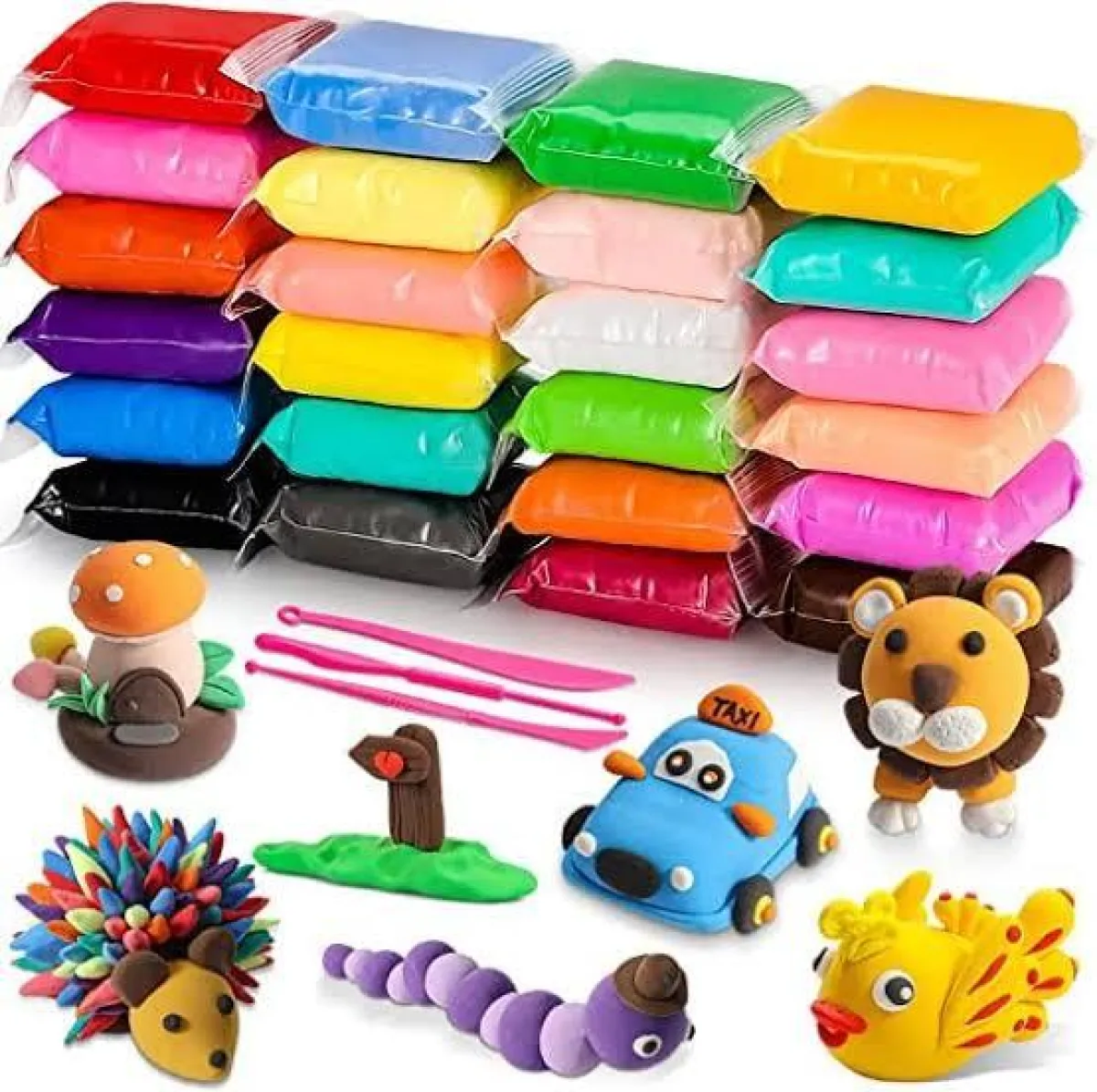 12pcs-1pac Air Drying DIY soft Super clay/craft ideas for your baby/kids 12pcs-1pac Air Drying DIY soft Super clay/craft ideas for your baby/kids