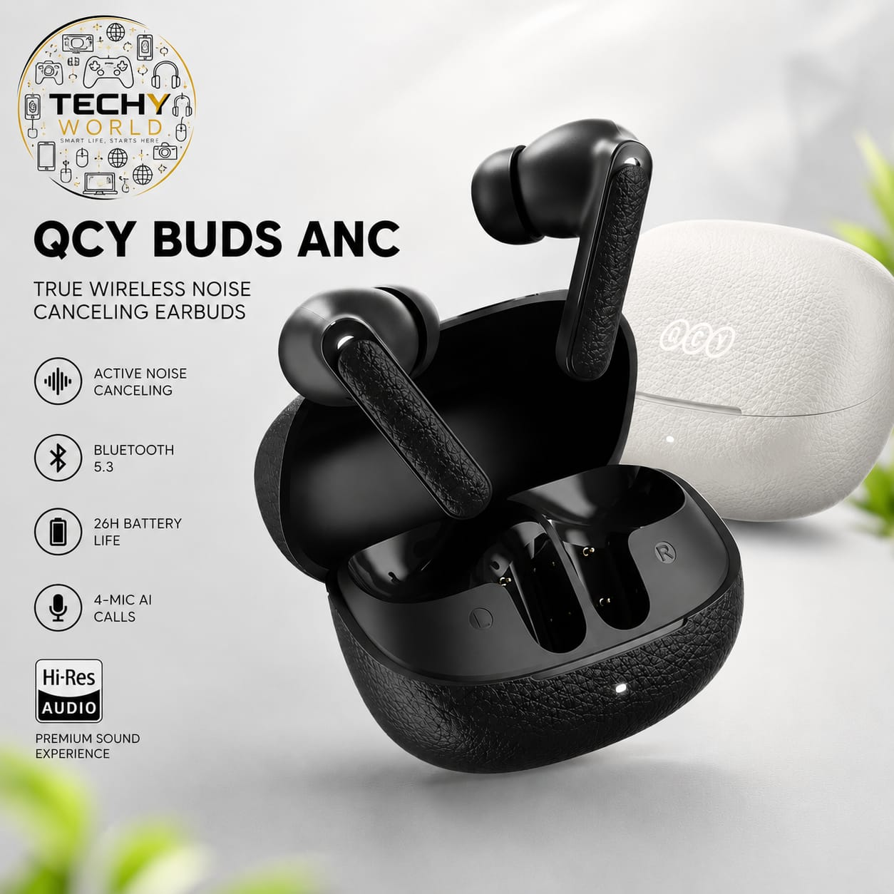 QCY Buds ANC HT15 45dB Adaptive ANC Wireless Earbuds_img_0