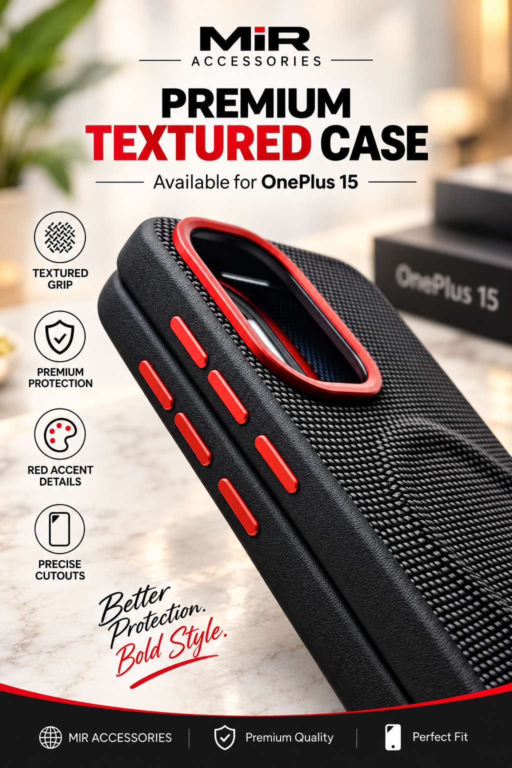 Premium magnetic Nylon Finished Case For Oneplus 13 And 15 Series