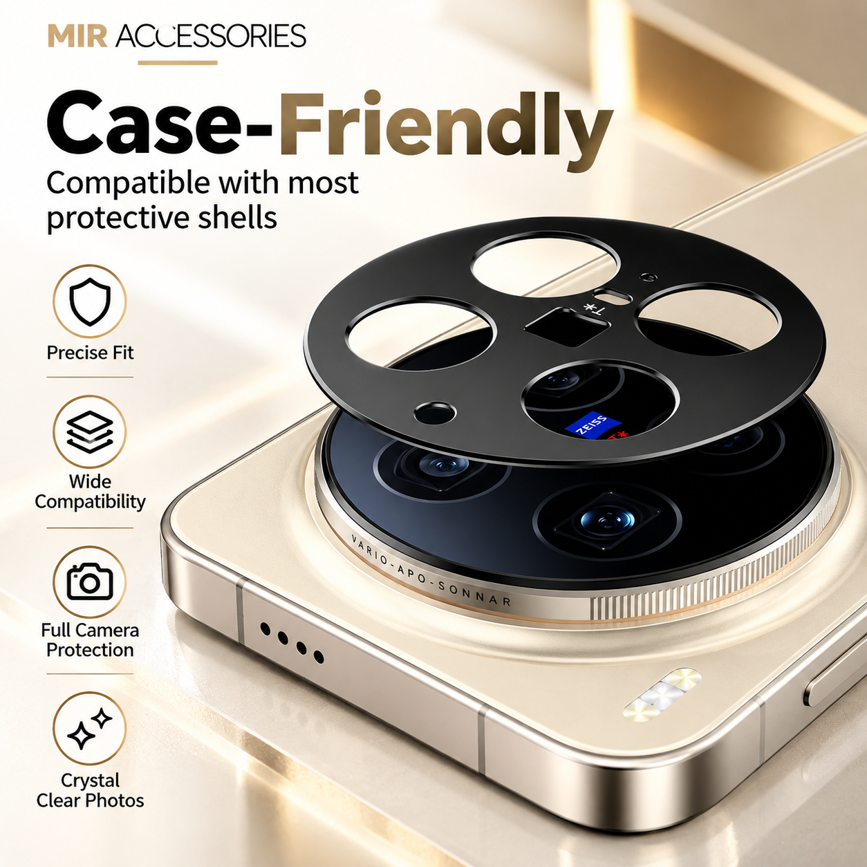 Premium Steel Camera Protector For Vivo