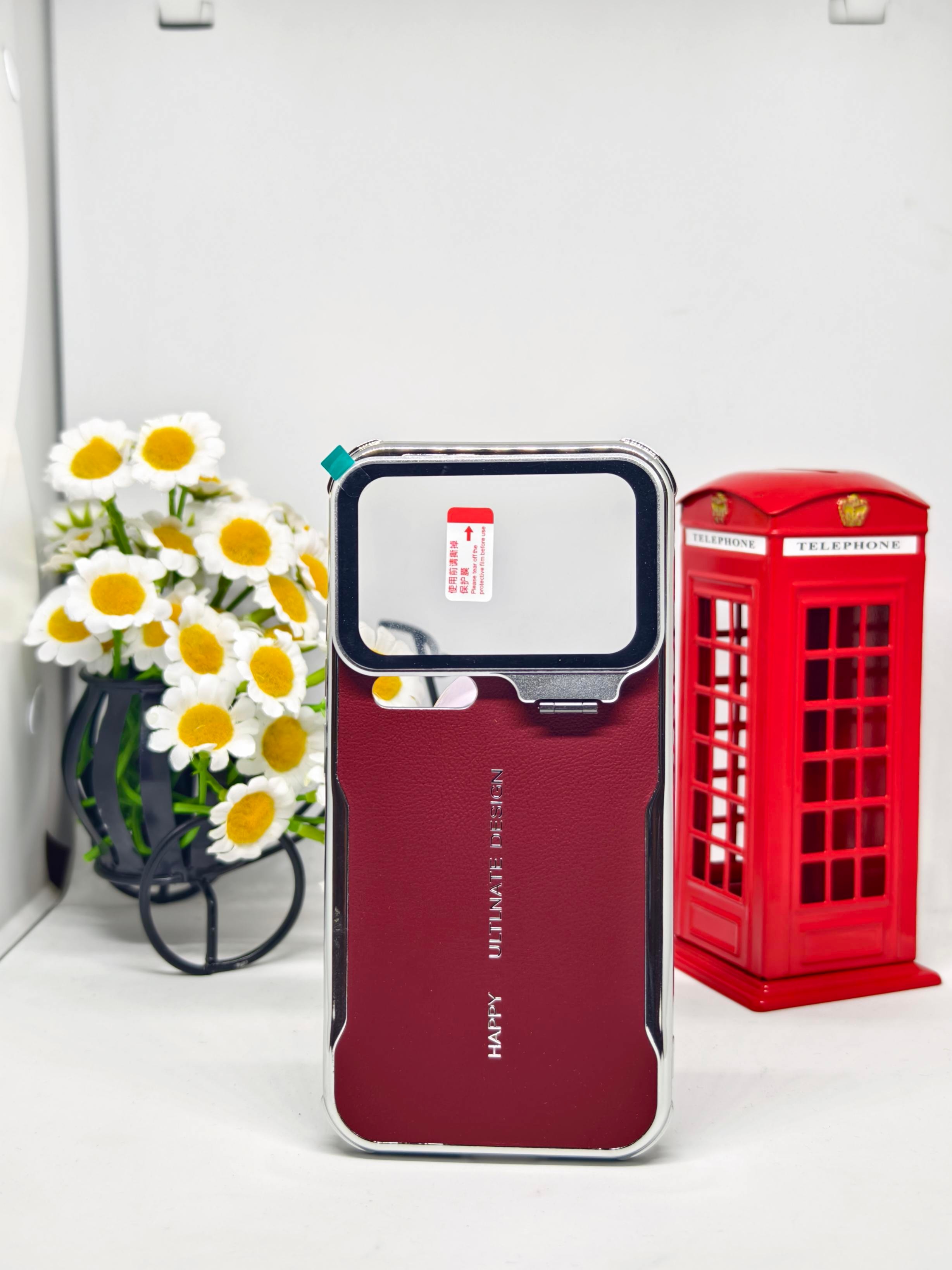 Premium Leather Texture Phone Case with Camera Lens Protector Glass – Shockproof Protective Cover FOR XIAOMI MI 17 PRO