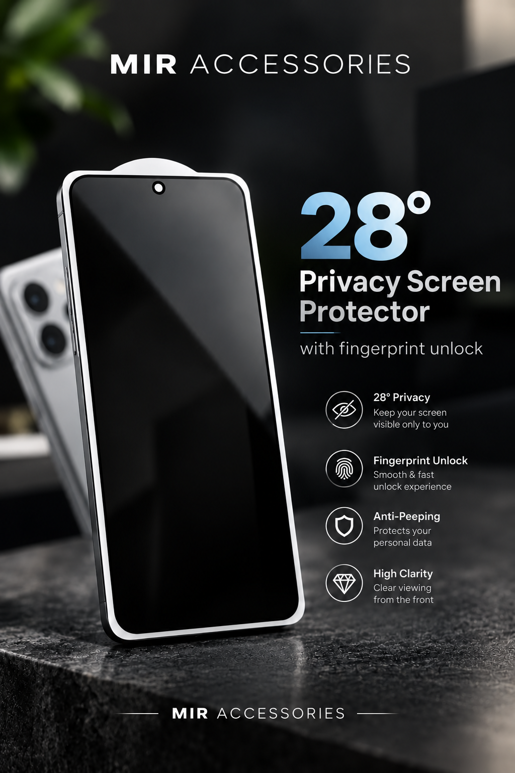 28° Privacy Screen Protector