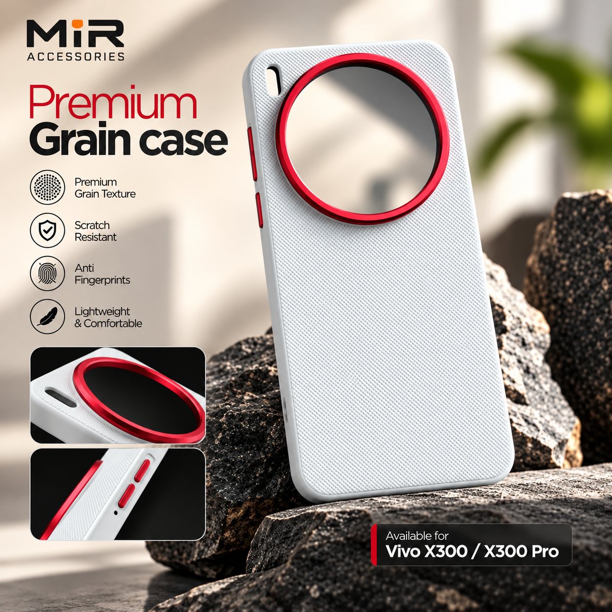 Premium Grain Case For Vivo X300 / X300 Pro