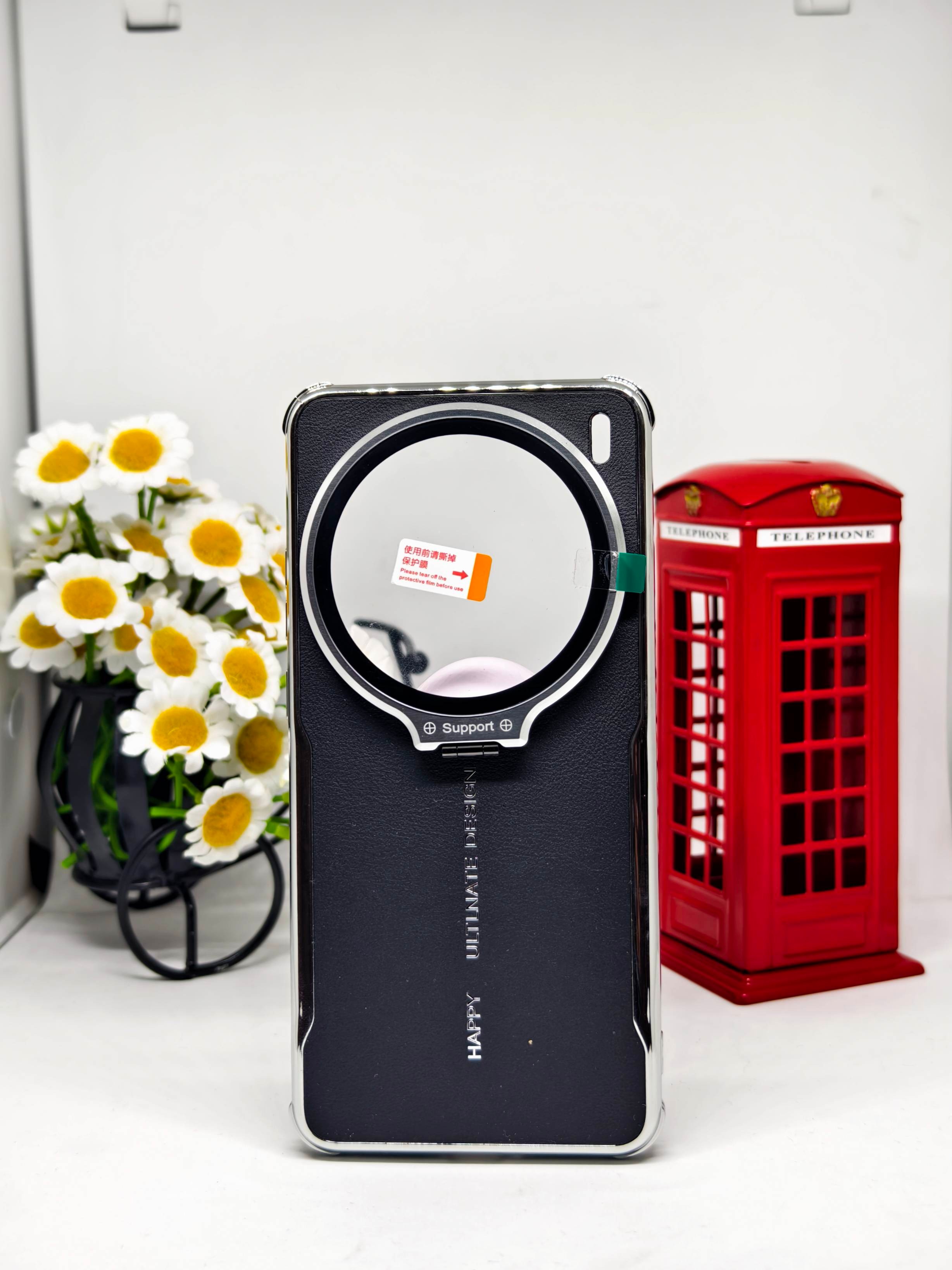 Premium Leather Texture Phone Case with Camera Lens Protector Glass – Shockproof Protective Cover FOR VIVO X200 PRO