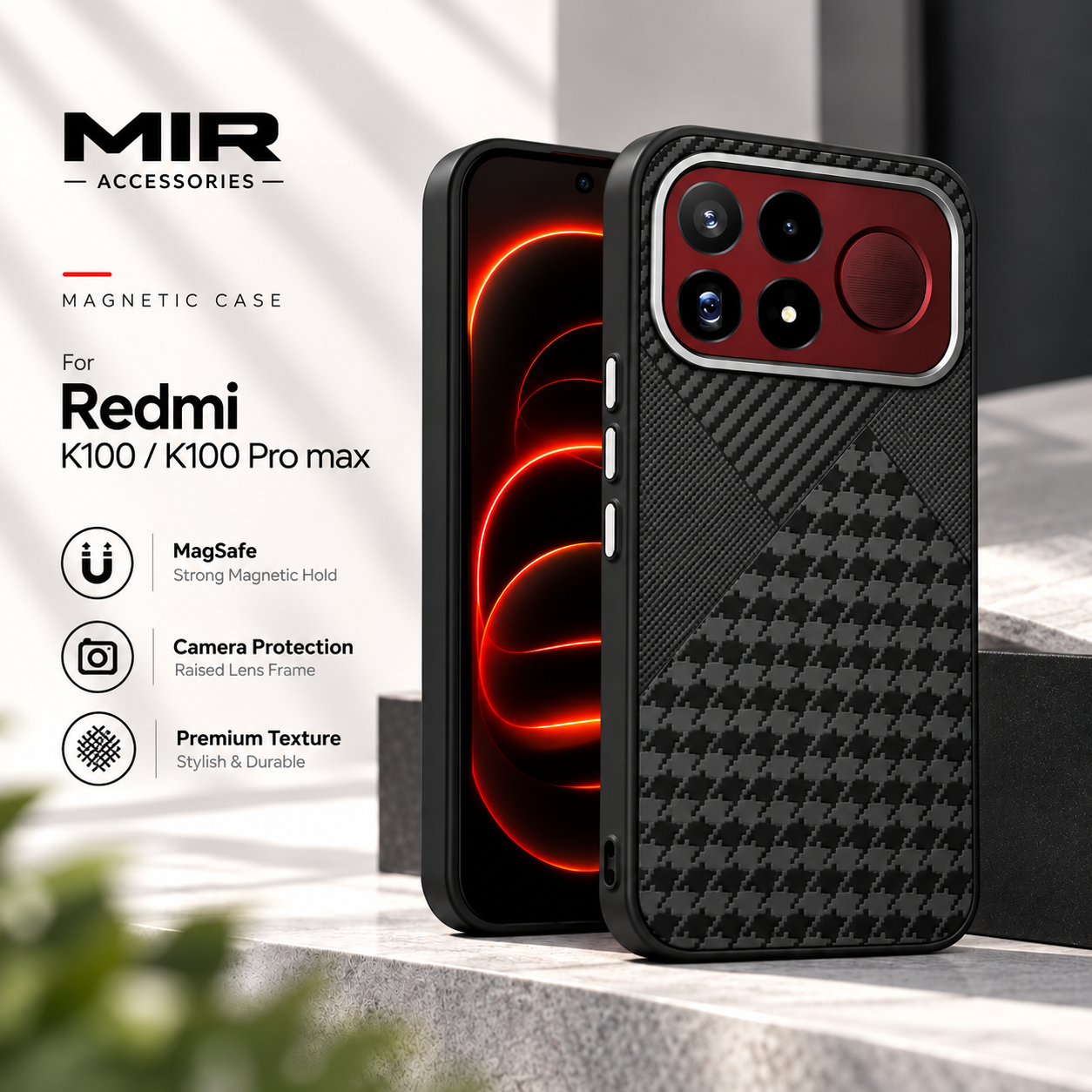 Abeel Magnetic Case For Redmi K100 Pro / K100 Pro Max