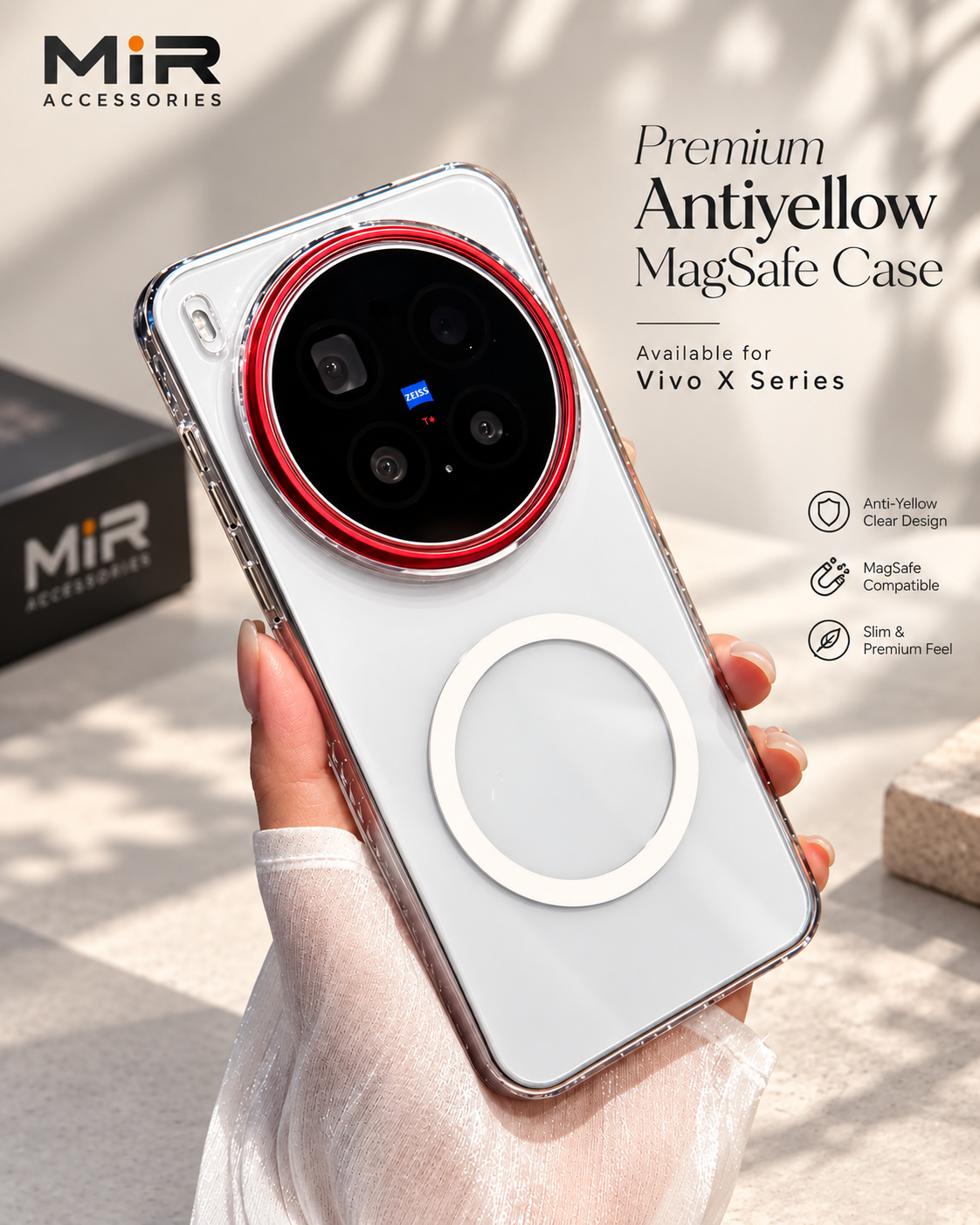 Premium Anti Yellow magsafe Case For Vivo X Series