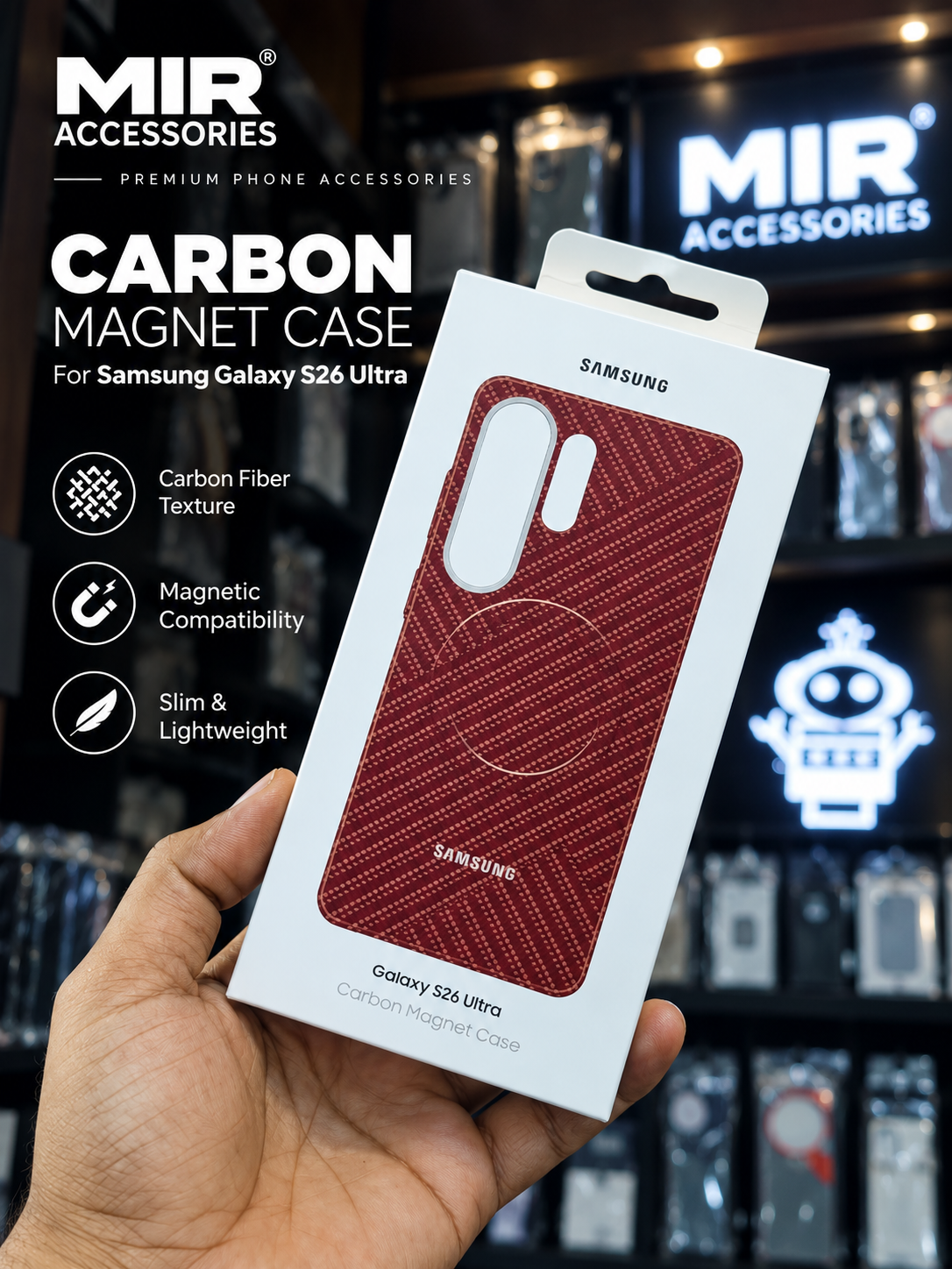 Official Carbon Magnet Case For Samsung Galaxy S26 Ultra