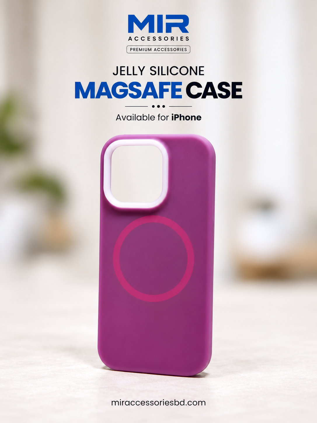 Jelly silicone magsafe case for iPhones