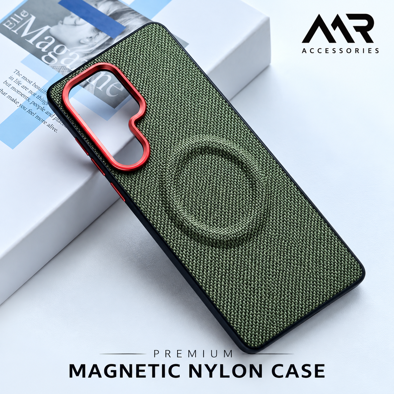 Premium magnetic Nylon Finished Case For Samsung S24/S25/ S25 Ultra