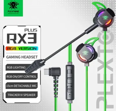 Plextone xMowi RX3 Pro 3.5 AND Teyp-c Gaming In-Ear Wired Earphone with Detachable Dual Mic_img_0
