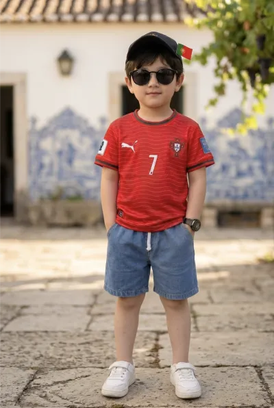 Kids Jersey FIFA World Cup 2026Premium Quality World Cup Jersey for Kids.Fabrics: Premium Mash Fabrics.Fabrics GSM 170 and High Quality Print.Available for 6 to 12 years baby.Size Measuremen_img_1