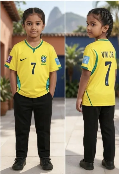 Kids Jersey FIFA World Cup 2026Premium Quality World Cup Jersey for Kids.Fabrics: Premium Mash Fabrics.Fabrics GSM 170 and High Quality Print.Available for 6 to 12 years baby.Size Measuremen_img_2