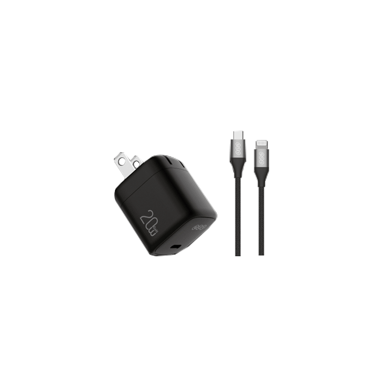 QCY CK03-MG Charger with Type-C to Lightning Cable - 20W