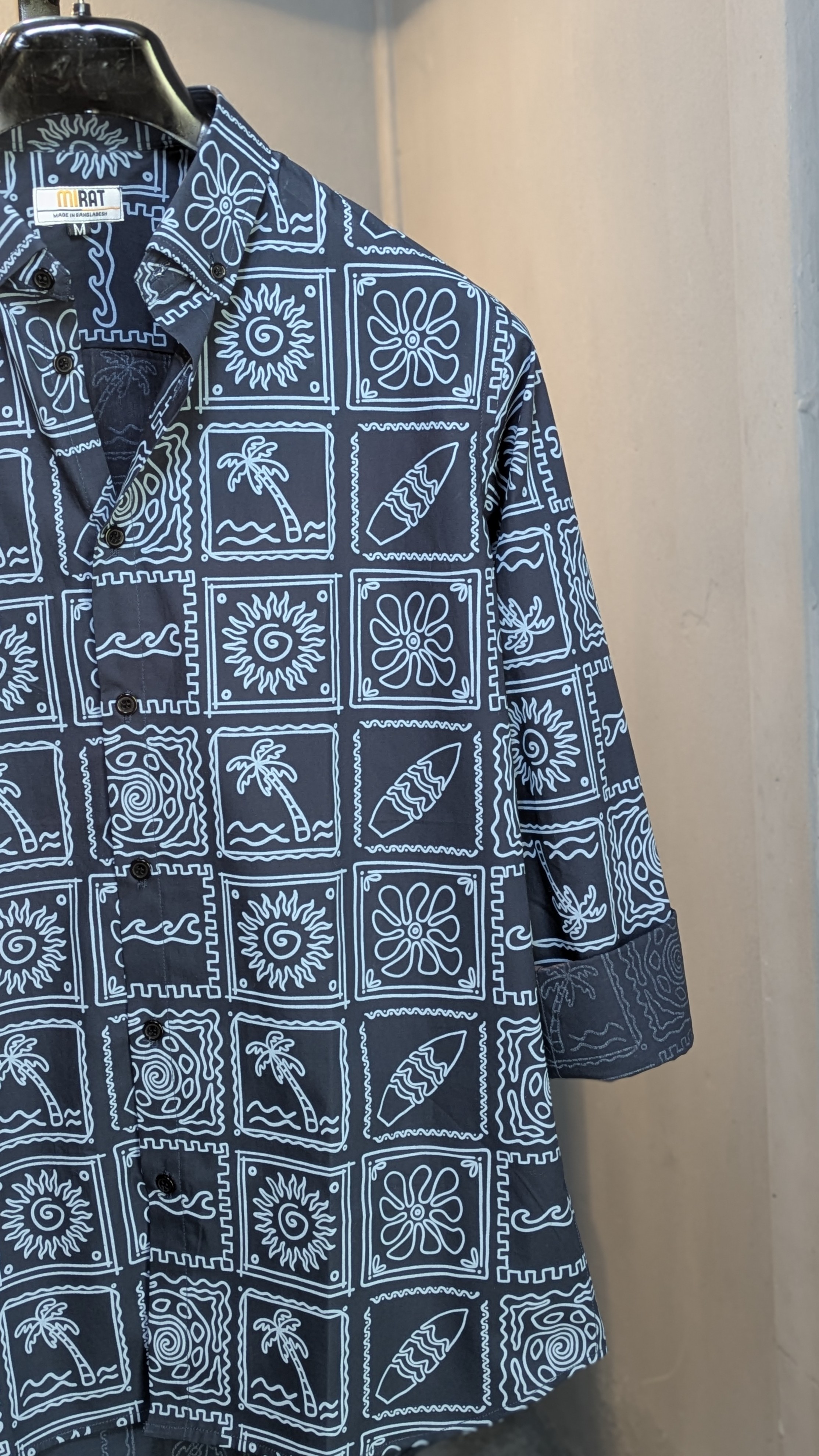 Midnight Abstract Printed Shirt - Image 2