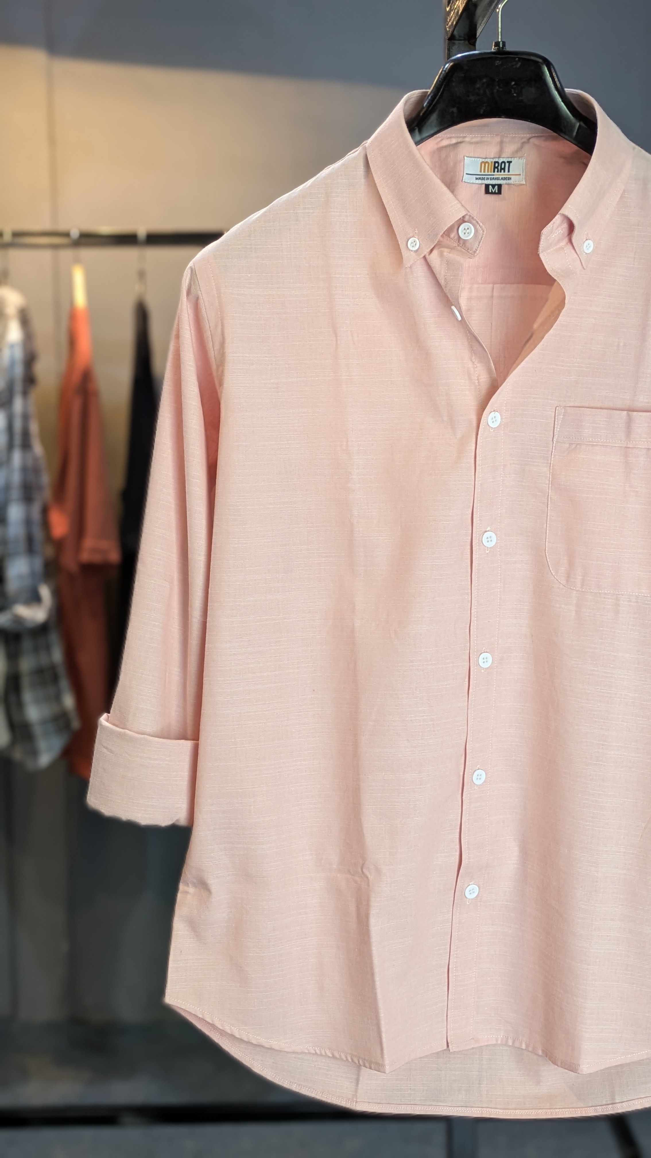 Baby Pink Solid Shirt - Image 2