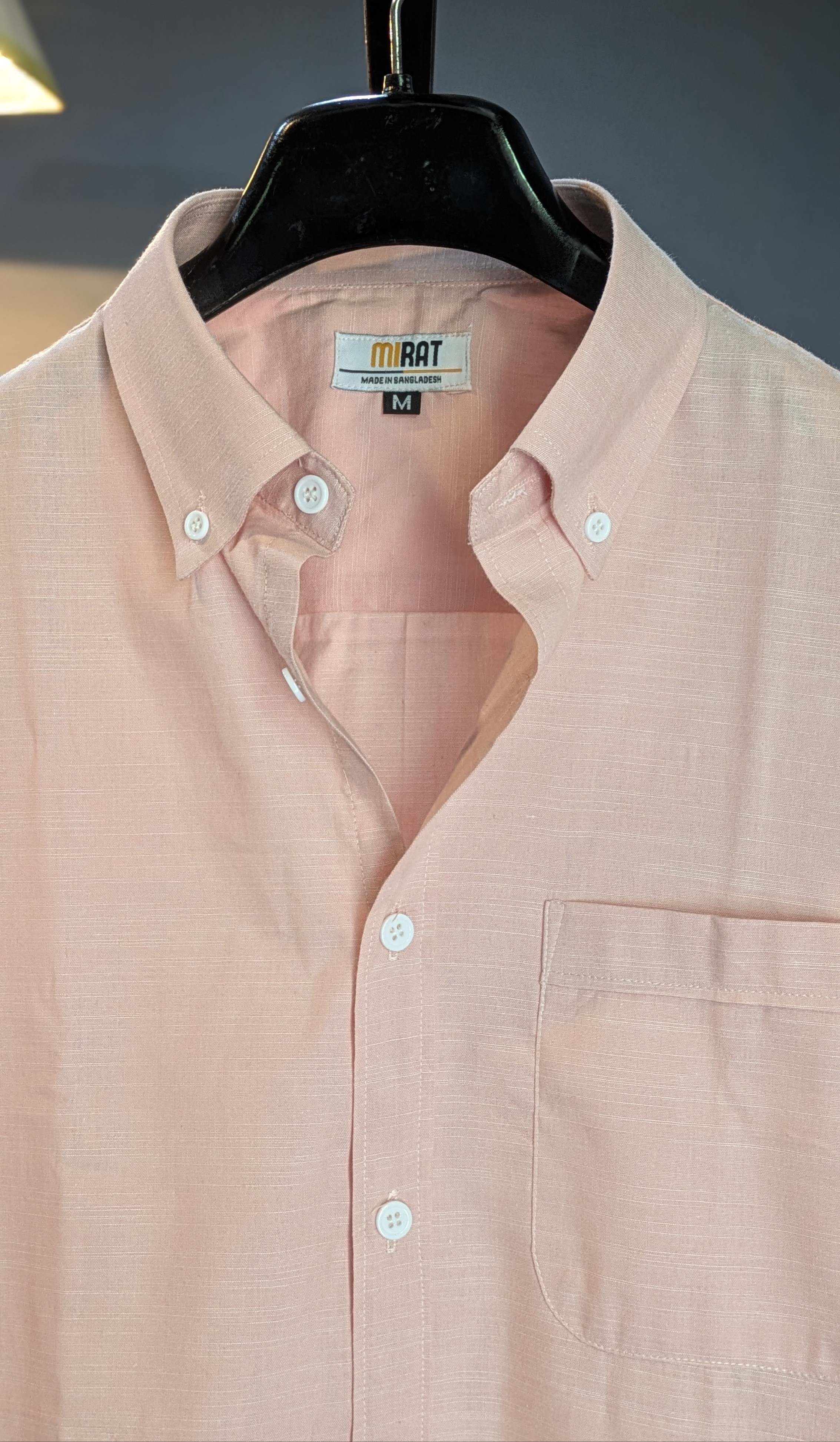 Baby Pink Solid Shirt