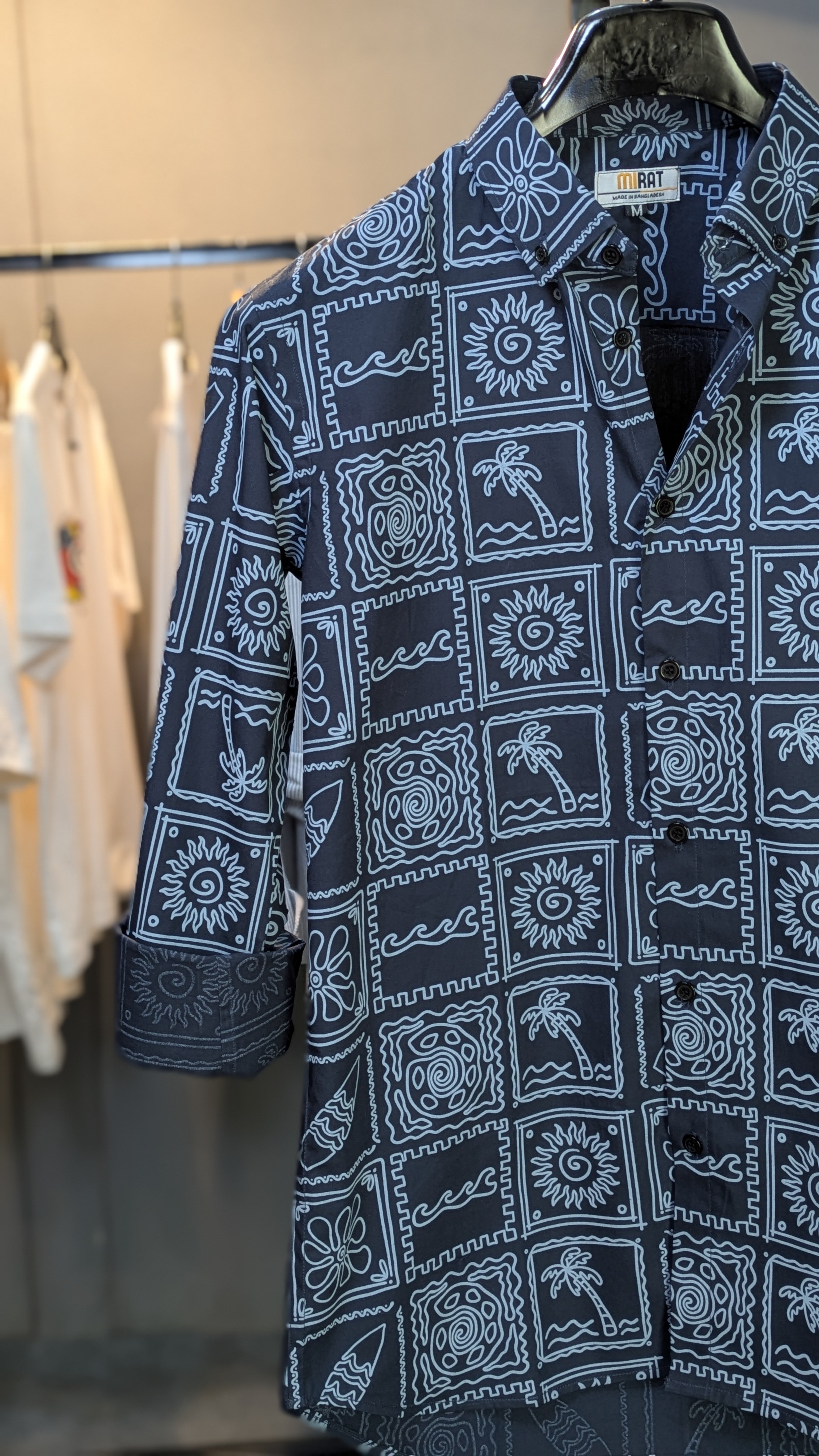 Midnight Abstract Printed Shirt - Image 3