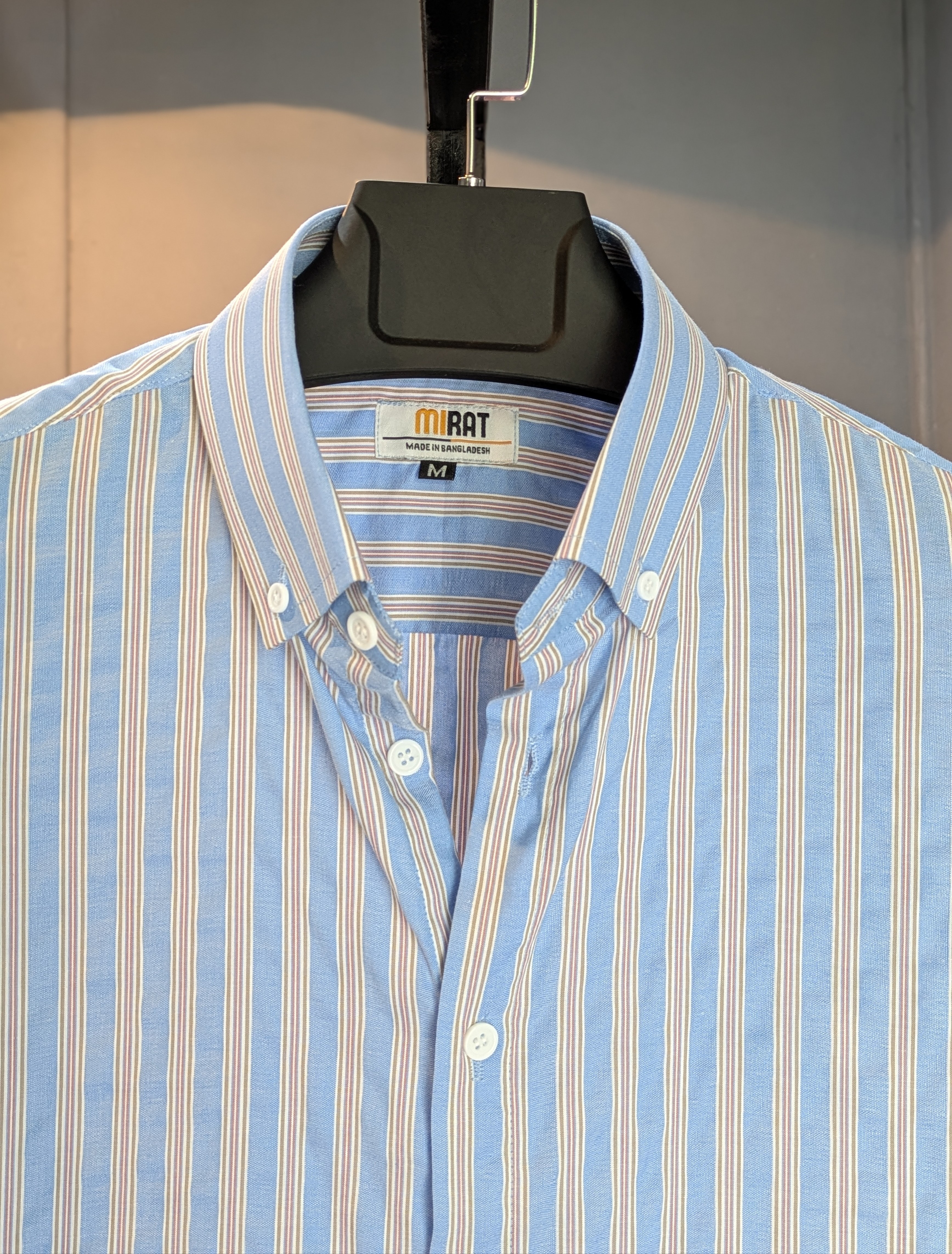 Sky Blue with Vertical Stripes Shirt - Image 1