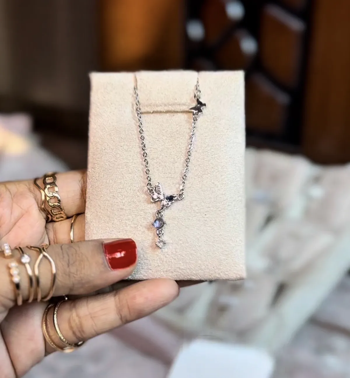 Starlight Butterfly Y-Shape Drop Necklace (With Box)