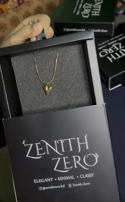 Modern 3D Heart Pendant (With Box)_img_1