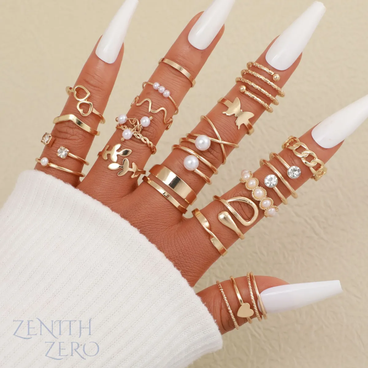 24-Piece Gold-Tone Ring Set