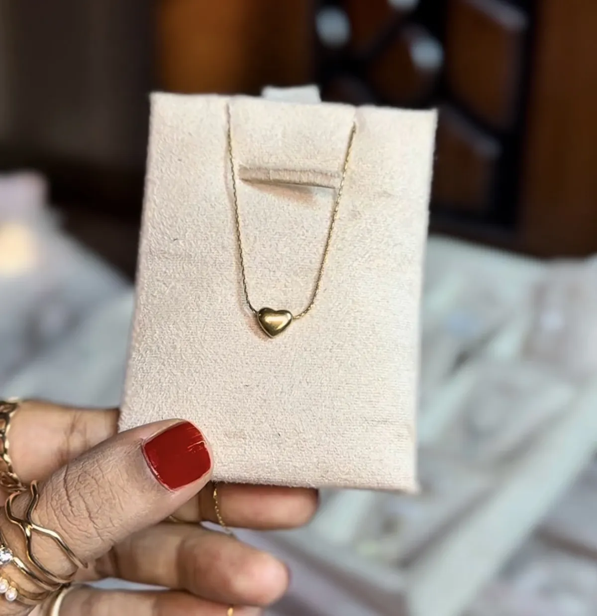 Eternal Love 18K Gold-Plated Dainty Heart Necklace (With Box)