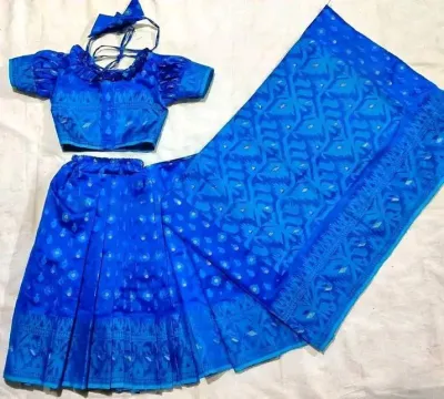 হাফ সিল্ক জামদানি বেবি রেডি শাড়ি (code RS-106)_img_2