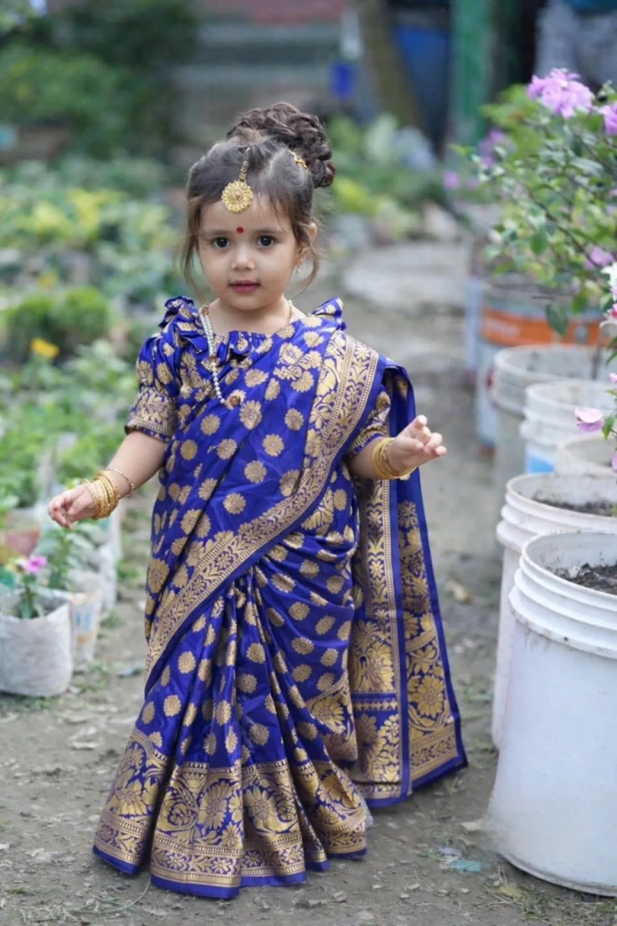 অরজিনাল কাতান বেবি রেডি শাড়ি (code- 104)