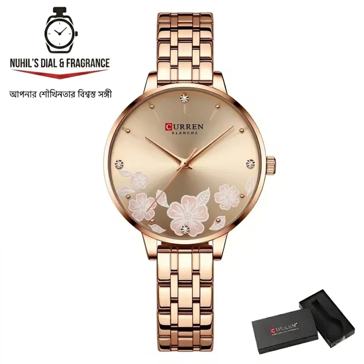 Curren 9068 CH For Women - Rose Gold