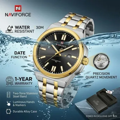 Naviforce 9226 CH - Silver Gold Black_img_2