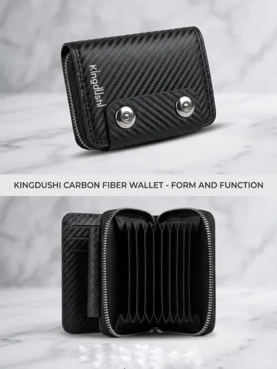 Kingdushi Carbon Fiber Compact Card Holder Wallet_img_0