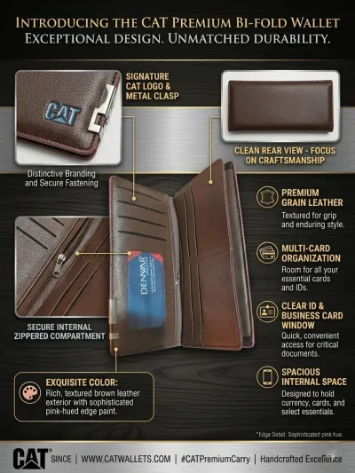 CAT Premium Long Wallet(Coffee-Brown leather.)_img_2