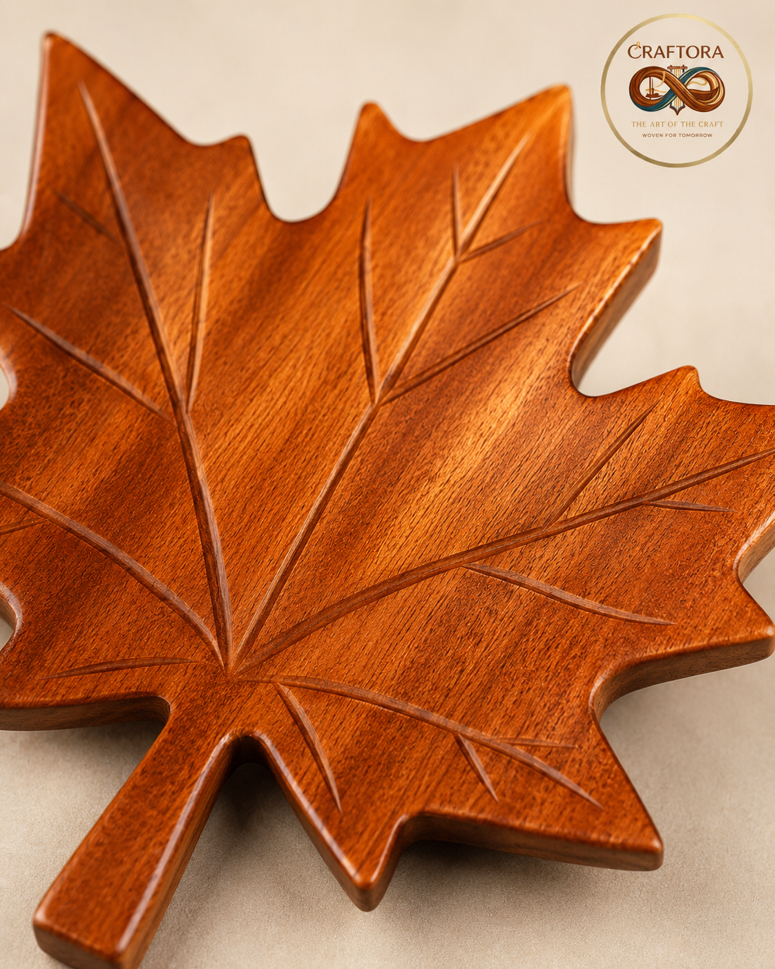 Maple Leaf Wooden Tray